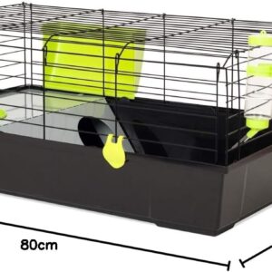 Cage pour lapin nain  -Longeur 80 cm x largeur 46 cm x Hauteur 35 cm OU  Longueur 55 cm x largeur 39 cm x Hauteur 100 cm