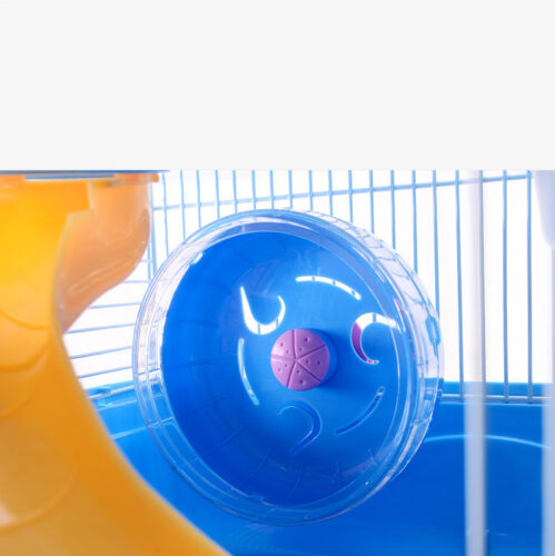 roue de course pour hamster ntégrée à la maisonnette